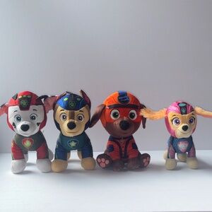 Patrol Mighty Pups Plush Bundle - Marshall, Chase, Zumba, Skye - Spin Master